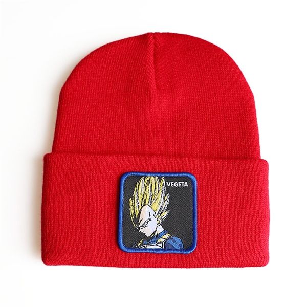 

beanies sale new animation cartoon character vegeta knitted hat wool hip hop ski cover cold hat, Blue;gray