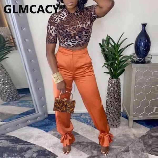 

women high waist tie leg pants chic streetwear trousers 210702, Black;white