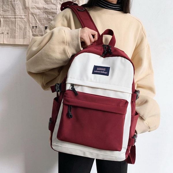 

backpack women's waterproof nylon female large capacity travel bag korean vintage girl shoulder bags schoolbag mochila