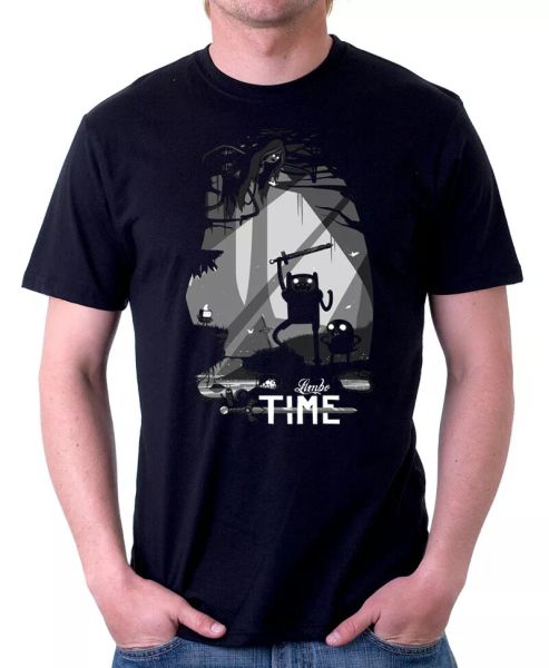 

Scary Limbo Time Finn Jake black printed cotton t-shirt 09875, White;black