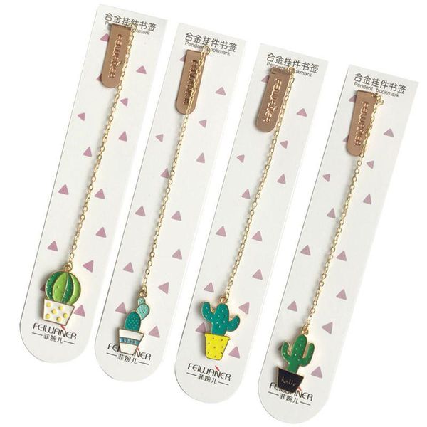 

cute cactus bookmarks for books paper page marker stationery school supplies 97qa bookmark
