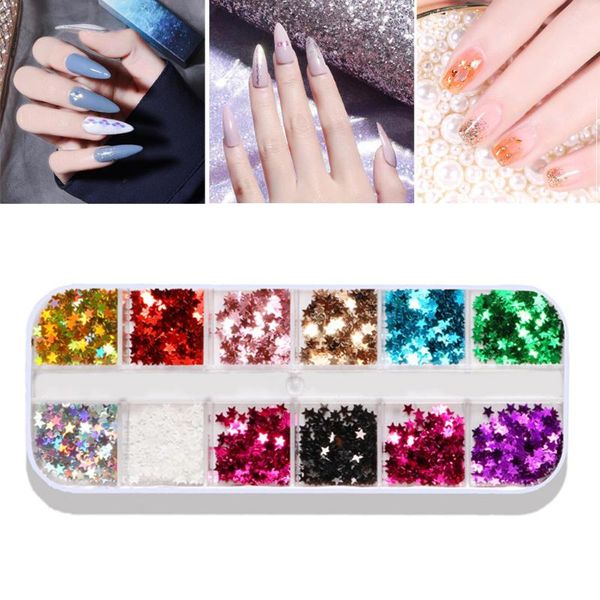

nail sequins 3d foil flakes nails art design supplies decorations, Silver;gold