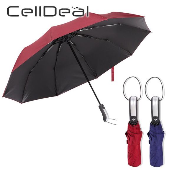 

umbrellas automatic folding umbrella windproof women male ten bone car large travel business sun rain open parapluie