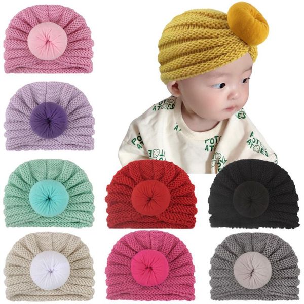 

caps & hats 9 colors baby hat soft winter born boys girls kids knitted crochet beanie warm cap, Yellow