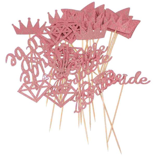 

other festive & party supplies 33pcs durable cake ers wedding themed picks (rose gold)