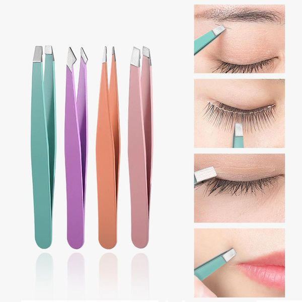 

eyebrow tools & stencils plucking clip tweezers trimming pliers for beard eyelash extension hair removal