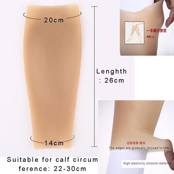 

women ultra-thin silicone leg cover limb scars concealed enhanced and arm beauty soft 1 piece of left or right women's shapers, Black;white