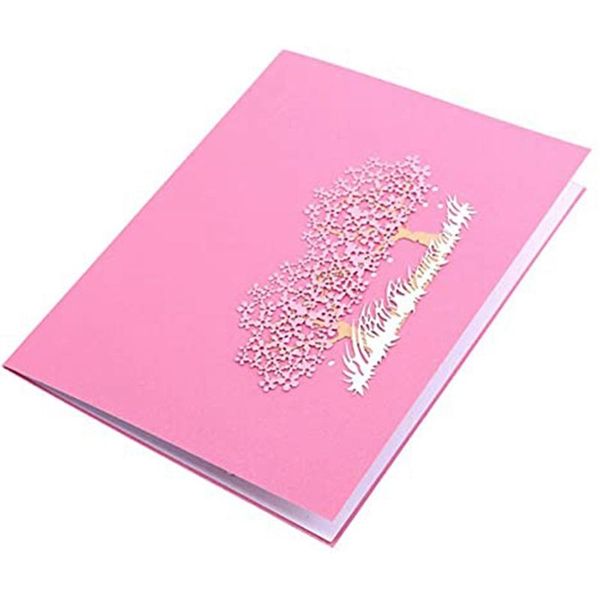 

sakura -up card, 3d card,anniversary spring day birthday gifts for all occasions greeting cards