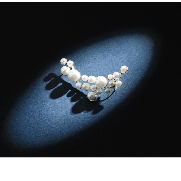 

clip-on & screw back 1 pic 2021 pearl earrings women expensive jewelry for european and american women's advanced occasions party, Silver
