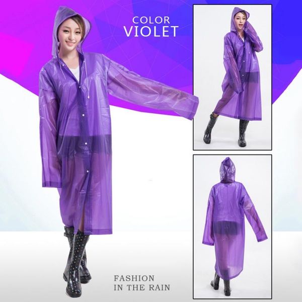

raincoats eva women raincoat thickened waterproof rain coat clear transparent camping rainwear suit for outdoor hiking