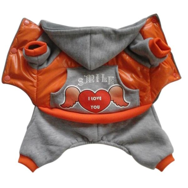 

dog apparel pet clothes winter jumpsuit rompers thick cotton overall coat for small puppy dogs