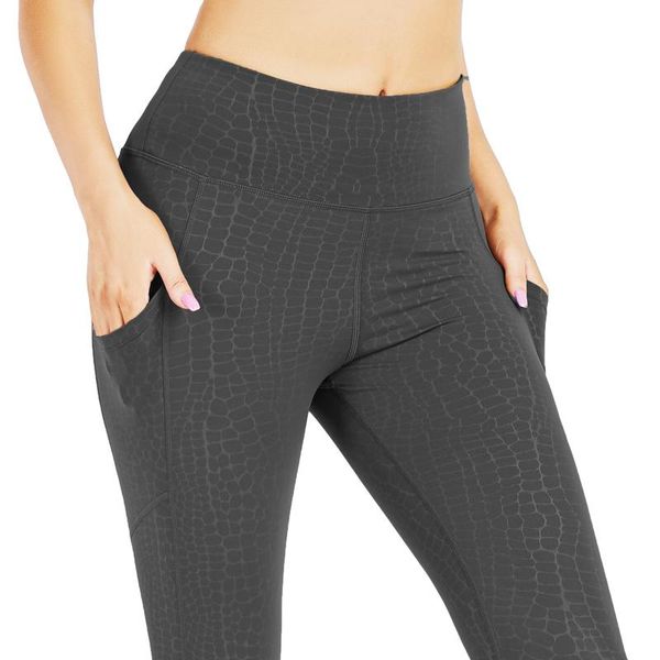 

yoga outfit snake print leggings women sport legging pants with pockets tights pattern squat proof workout leggin dance