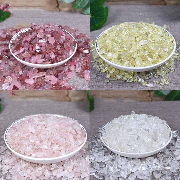 Natural Crystal Color Degaussing Cascalho Feng Shui Energia para Buda Peixes Tanque Paisagismo Anti Radiação Pedra crua