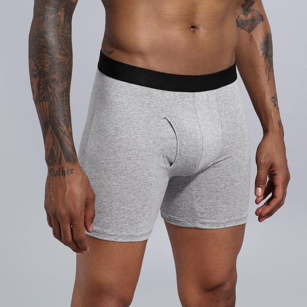 

underpants boxershort men boxers cotton loose under wear plus size boxer homme long underwear, Black;white