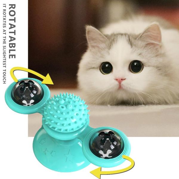 

cat toy rotatable interactive catnip accessories pet with glowing ball toys
