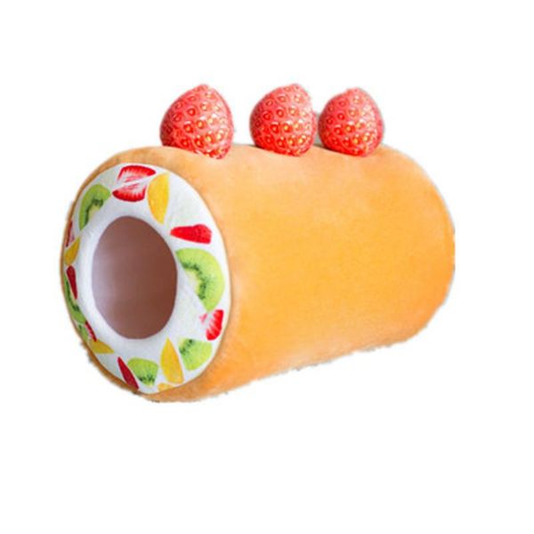 

pet plush cat and dog mat super soft kennel litter winter warm tunnel fruit supplies washable semi-enclosed beds & furniture