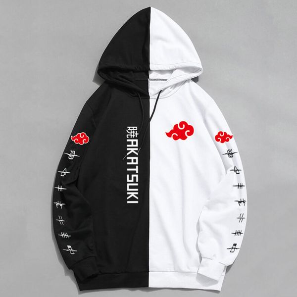 

Men's and women's two-color hooded Akatsuki fashion printed sweatshirt, xs-4xl, large, animation, new products in 2021, Black