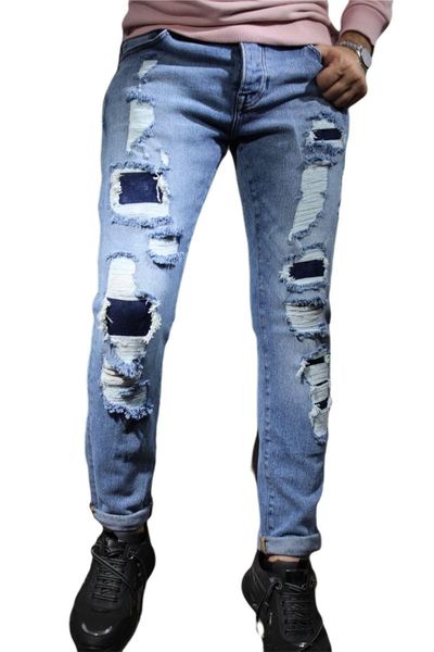 

men's jeans pants, Blue