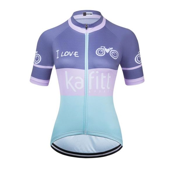 

racing sets kafiwomen cycling jersey mtb maillot bike shirt short go pro team mountain breathable bicycle clothing, Black;blue