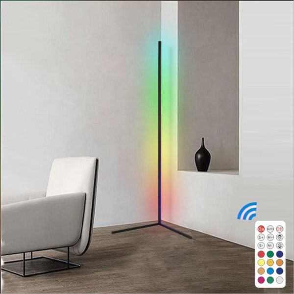 

floor lamps 1.5m usb corner standing rgb color dimmable led remote control bedroom living room decoration atmosphere lights
