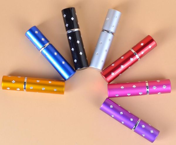 

120pieces 10ml mini portable refillable aluminum pefume bottle with sprayer empty cosmetic container storage bottles & jars