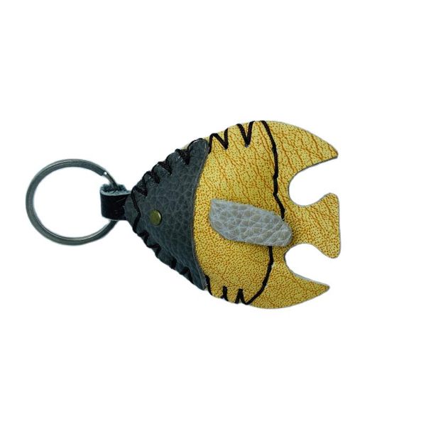 Schlüsselanhänger, zufällige Farbe, kreatives handgefertigtes Leder, Clownfisch-Schlüsselanhänger, Geburtstagsgeschenk, Charme, Goldfisch, Rucksack-Anhänger, Geschenk