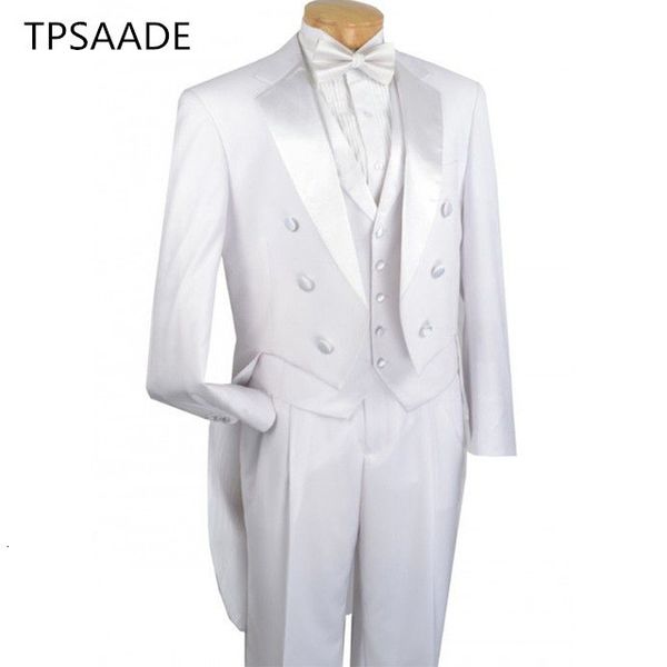 

men's suits & blazers white gentleman suit, classic slim fit suit for groom and prom dinner, three pieces. rpk4, White;black