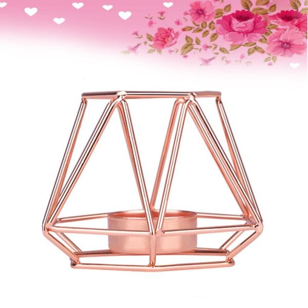 

candle holders wrought iron hollow holder candlestick scented lantern for party home table decoration(golden small size)