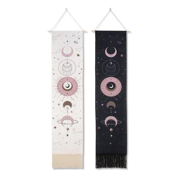 

tapestries moon phase tapestry wall hanging r eclipse cycle tassel carpet sun bohemian decoration