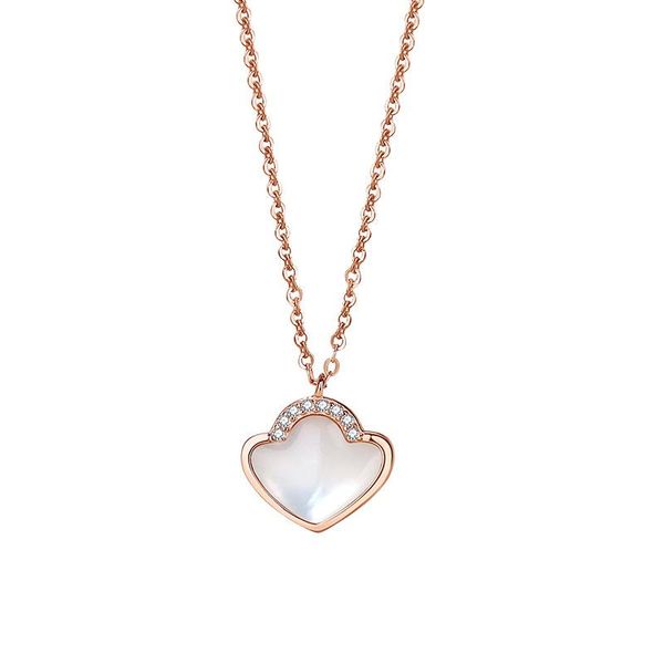 

chains original one beizi necklace female s925 sterling silver fashion pendant niche heart-shaped clavicle chain