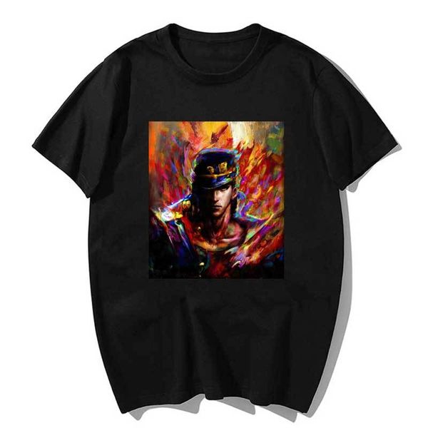

men's t-shirts jojo adventure bizarre t-shirt of the kawaii men graphic karate cartoons harajuku male shirt, White;black