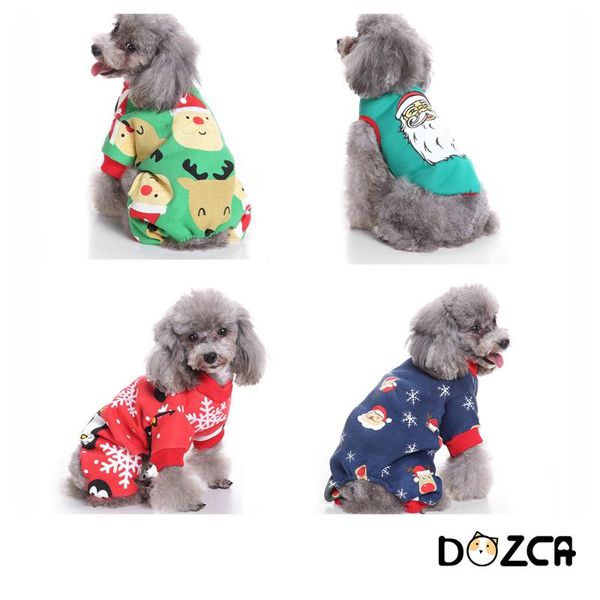 

dog apparel christmas clothes small medium pet year dress up costume suit chihuahua yorkies teddy puppy cat dresses jumpsuit outfit