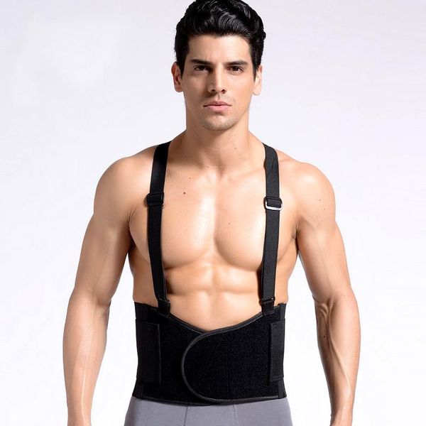 

fitness abdomen belt for men waist sculpting strap elastic breathable corset cummerbund tummy slimming protective band support, Black;gray