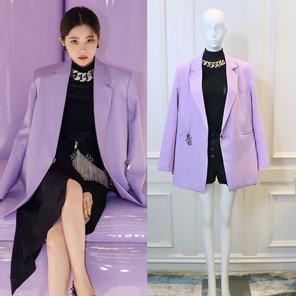 

women's suits & blazers purple suit blazer loose designer sense minoritybrand coat jacket for women coats mujer winter clothes womens o, White;black