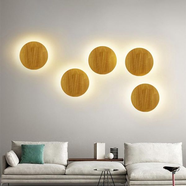 

nordic led wood wall lamp bedroom fixture 8w 12w indoor decorative light loft stairway entrance ac90-260v