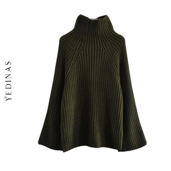 

yedinas winter solid long sleeve turtleneck sweater casual loose women sweaters and pullovers korean warm knitted jumper ladies 210527, White;black