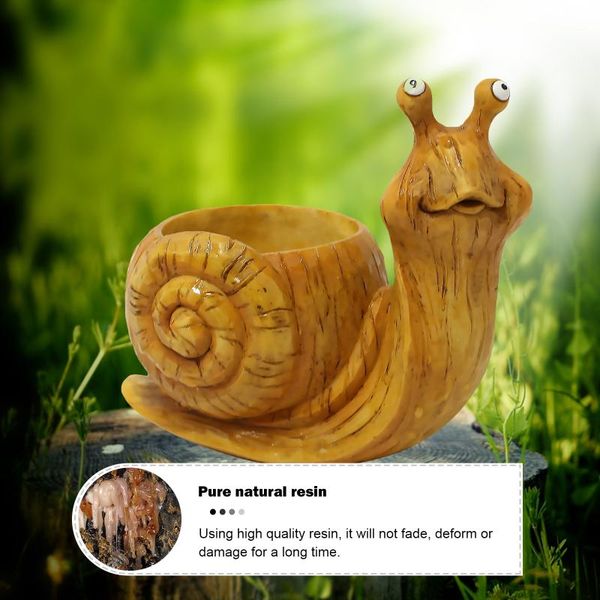 

planters & pots creative snail shape design figurine cute flower pot succulent planting resin gardening flowers growing planter
