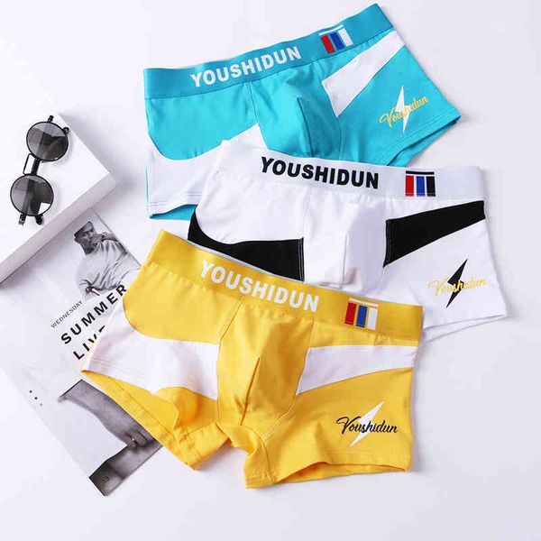 

zhongshan boxer low waist fashion brand sports shorts under cotton panti men's underwear, White;black