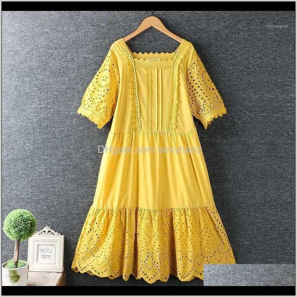 

casual dresses summer japanese hipster hollow embroidered cotton short sleeve dress women solid color mori girl1 qfb6l 9a8ba, Black;gray