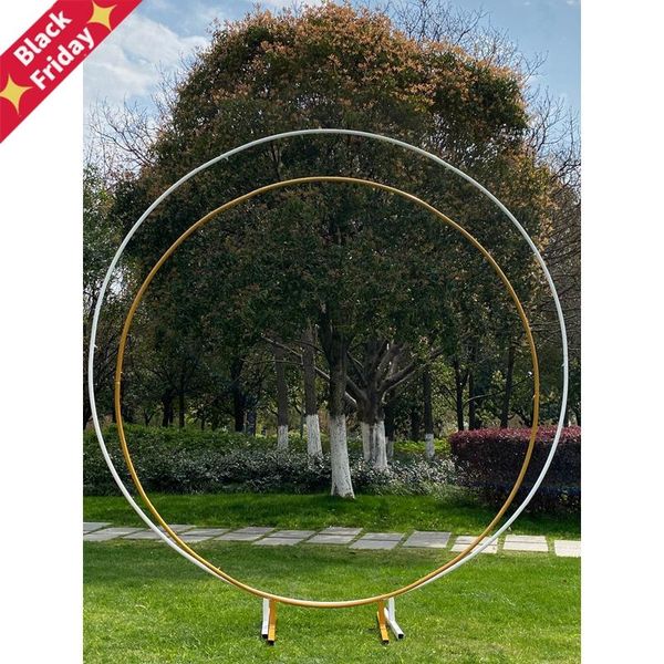 

party decoration metal circle wedding mariage arch round balloon flower background frame stand birthday baby shower