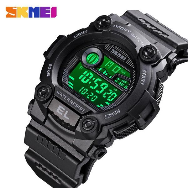 

wristwatches skmei fashion digital watch men women shockproof waterproof wrist watches mens ladies couple alarm hour montre homme 1633 1635, Slivery;brown