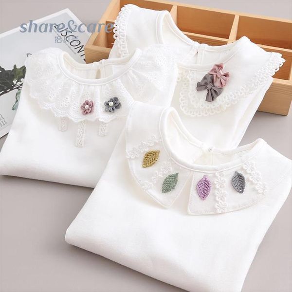 

baby girls blouse spring autumn kids shirt toddler long sleeve blouses children clothes girl infant 80~140, White;black