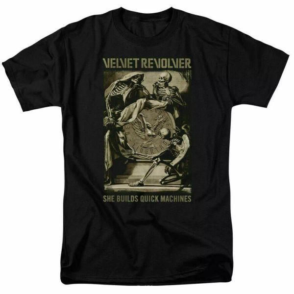 

Velvet Revolver Quick Machines T Shirt Licensed Hard Rock n Roll MusicTee Black, White;black