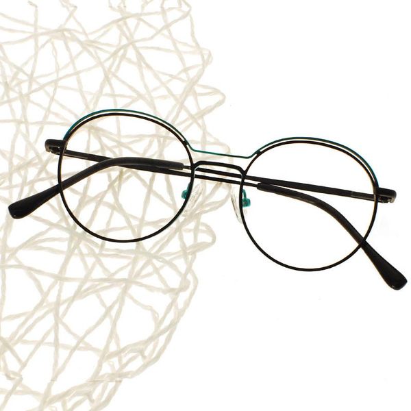 

fashion sunglasses frames china wholesale optical frame est metal eyeglass for man women myopia eyewear, Black