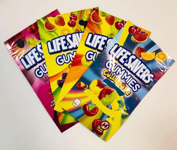 

600mg lifesavers gummies artifcially candy packaging bags mixed resealable edibles pack bag dhl fedex