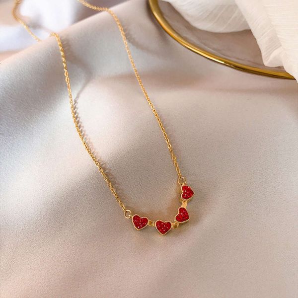 

foldable high-grade full diamond clover necklace for women, Black