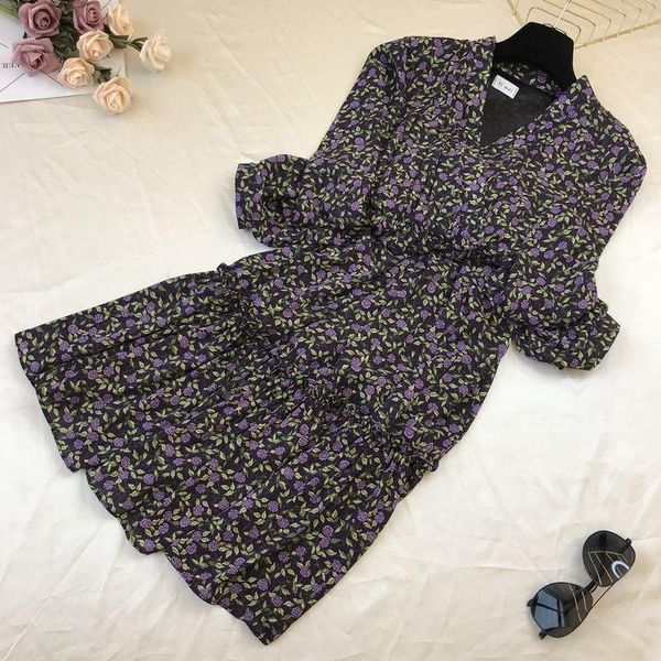 

casual dresses black shirt dress vestido office polka spring flowers vintage women winter midi floral long sleeve female, Black;gray