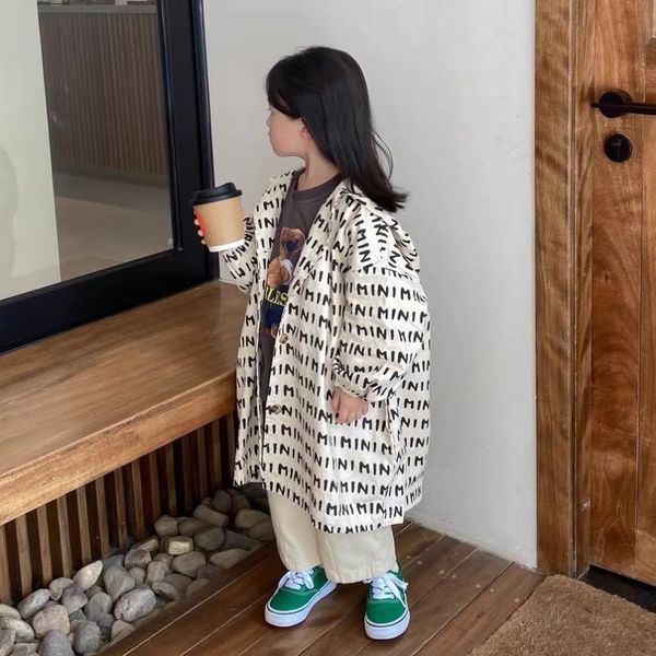 

jackets 2021 autumn arrival girls fashion letter coat kids, Blue;gray