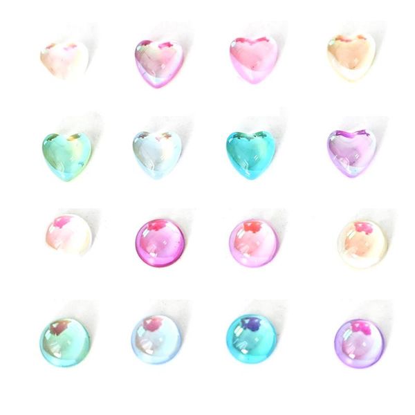 

nail art decorations 50pcs/lot(8*8mm) heart round candy macaron mocha symphony flatback rhinestone acrylic 3d accessories vi-h9, Silver;gold
