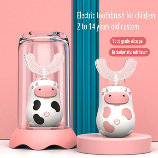 

smart electric toothbrush magnetosuction rechargeable children's u-type acoustic wave for 2-14 year old children